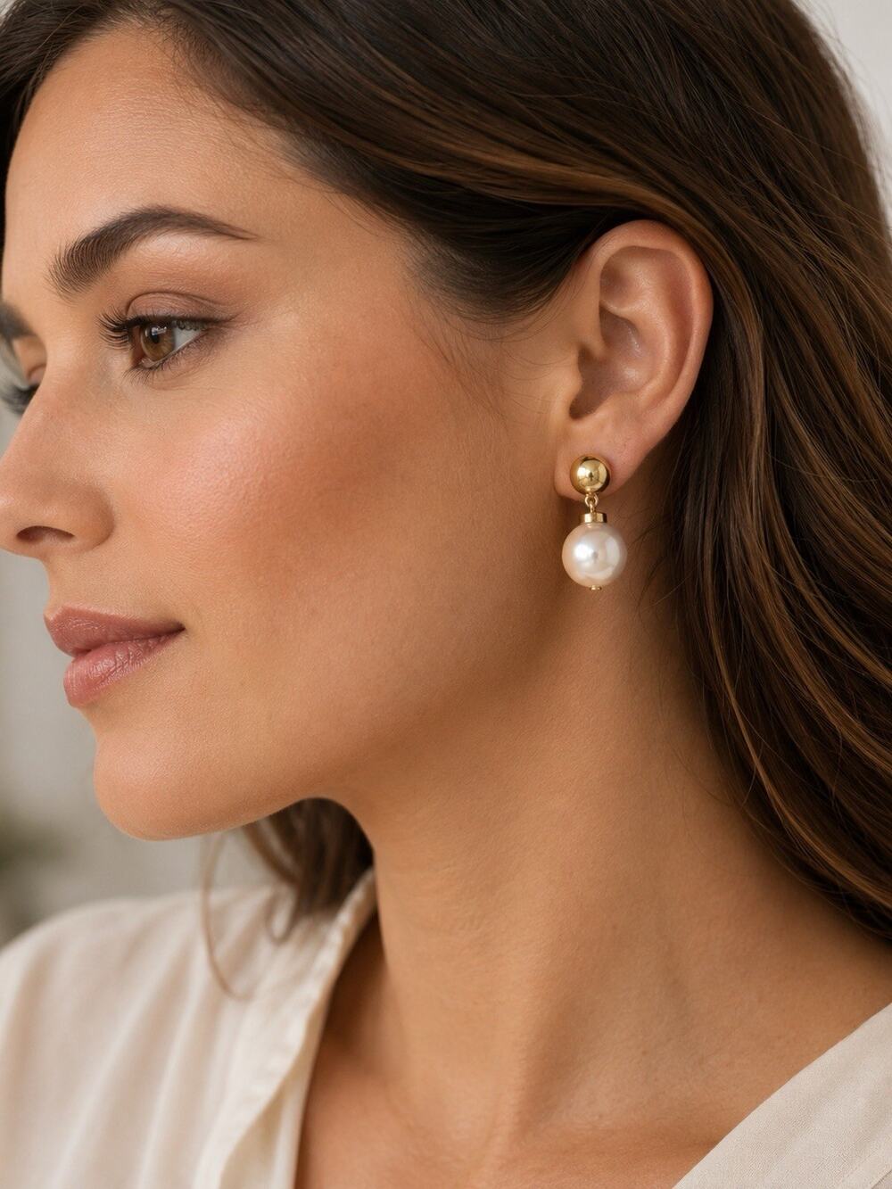 Napier Pearl Drop Screwback Earrings